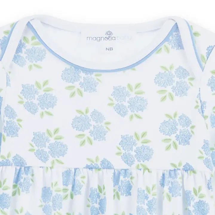 Dreamy Hydrangeas Print Gathered Gown - Sugar Babies Children's Boutique/Meg's Shoppe