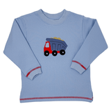 Dump Truck Crewneck Sweatshirt - Sky Blue Boys Sweaters + Sweatshirts Luigi