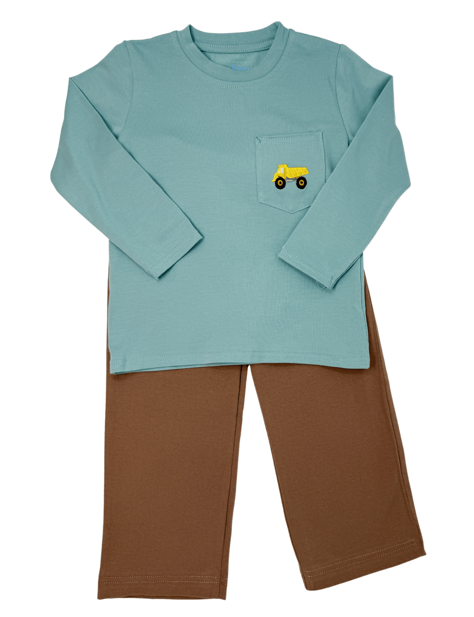 Dump Truck L/S Pocket Tee Boys Tees Itsy Bitsy