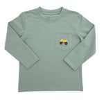 Dump Truck L/S Pocket Tee Boys Tees Itsy Bitsy