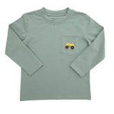 Dump Truck L/S Pocket Tee Boys Tees Itsy Bitsy