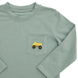 Dump Truck L/S Pocket Tee Boys Tees Itsy Bitsy