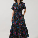 Duna Floral Poplin Maxi Dress Long Dresses Sugarlips