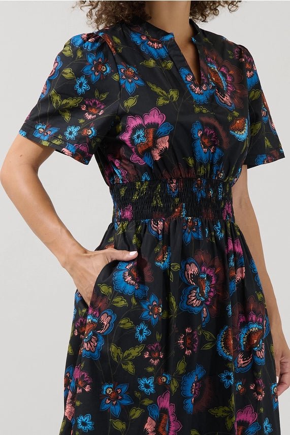 Duna Floral Poplin Maxi Dress Long Dresses Sugarlips