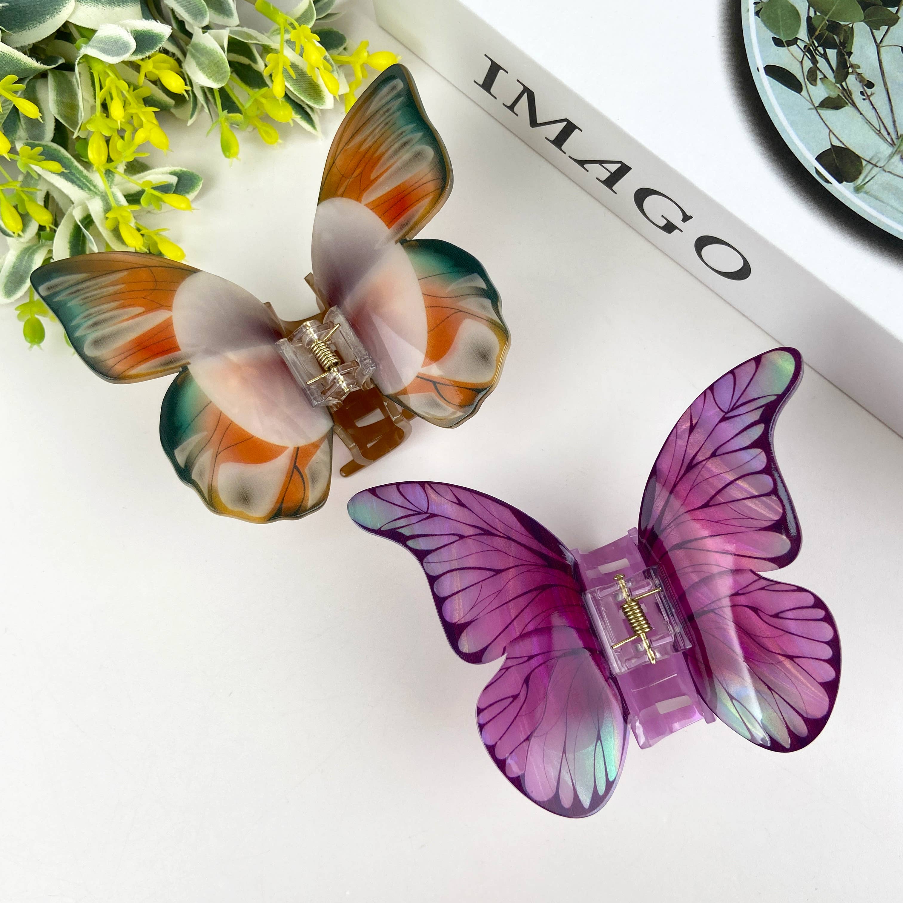 Colorful butterfly hair clips elegant beautiful hair clip: H Hair Accessories TheDivaSoap