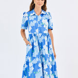 Jema Dress - Orchid Revere Blue Long Dresses Mary Square