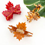 Maple Leaf Claw Clip - Brown Hair Accessories TheDivaSoap