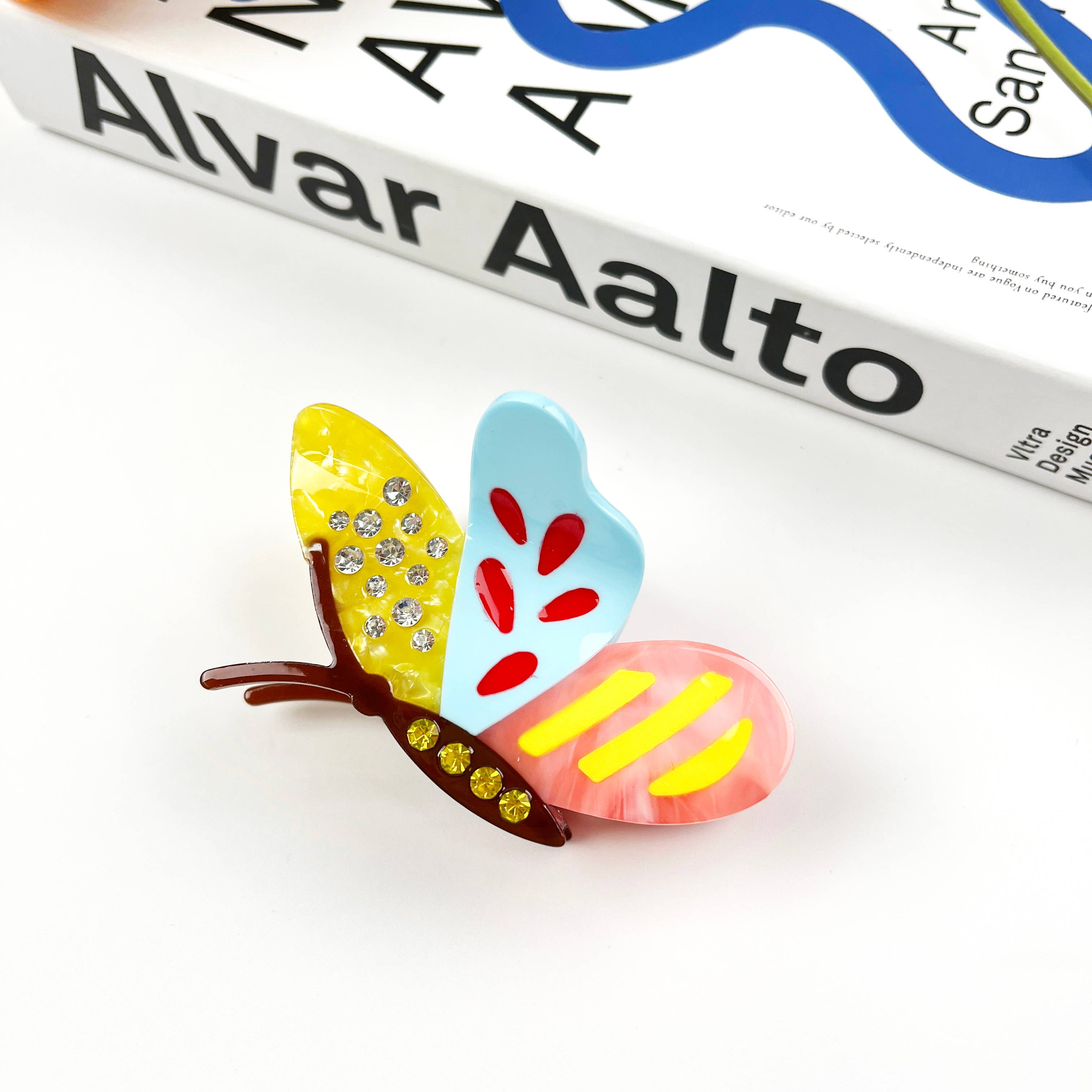 Colorful Cartoon Butterfly Claw Clip Diamond Hair Clips: C Hair Accessories TheDivaSoap