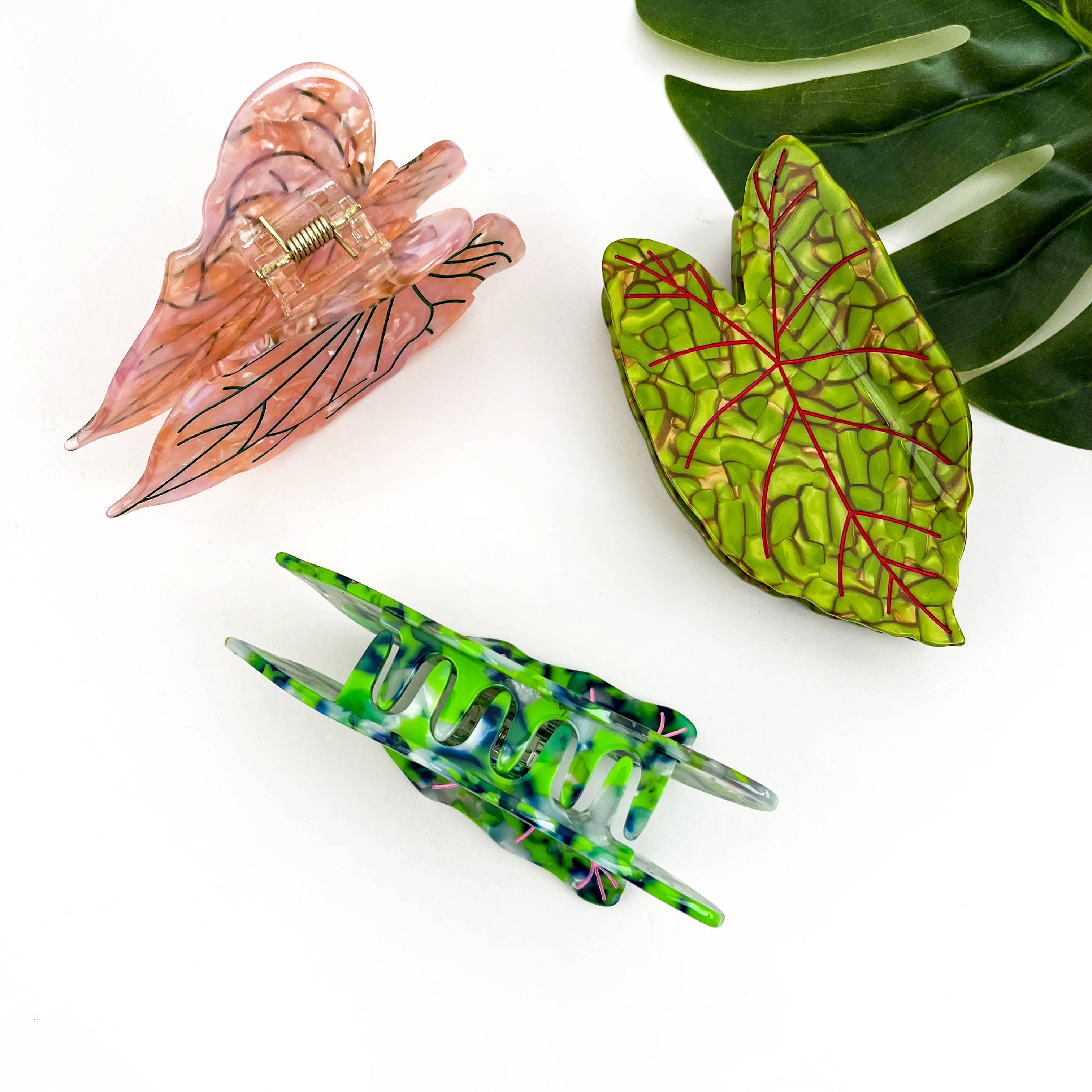 Lotus Leaf Hair Claw Clip - Green Hair Accessories TheDivaSoap