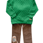 Eden Green Quilted Pullover - Sugar Babies Children's Boutique/Meg's Shoppe