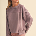 Girls Mauve Mood Top Girls Sweaters + Sweatshirts heart and arrow