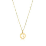 egirl 14" Necklace Gold - Guardian Angel Small Gold Disc Necklaces enewton