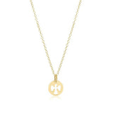 egirl 14" Necklace Gold - Guardian Angel Small Gold Disc Necklaces enewton