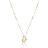 egirl 14" Necklace Gold - Love Small Gold Charm Necklaces enewton