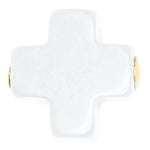 egirl 14" Necklace Gold - Signature Cross Gold Small Off White Necklaces enewton