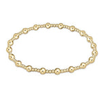 egirl Classic Sincerity Pattern 4mm Bead Bracelet - Gold Bracelets enewton