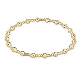 egirl Classic Sincerity Pattern 4mm Bead Bracelet - Gold Bracelets enewton