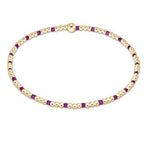egirl Hope Sincerity Pattern 2mm Bead Bracelet - Fuchsia Bracelets enewton