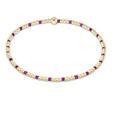 egirl Hope Sincerity Pattern 2mm Bead Bracelet - Fuchsia Bracelets enewton
