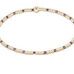 egirl Hope Sincerity Pattern 2mm Bead Bracelet - Pink Metallic Bracelets enewton