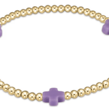 egirl Signature Cross 3mm Bead Bracelet - Purple Kids Jewelry enewton