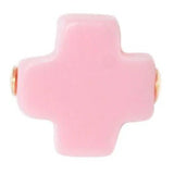 egirl Signature Cross Small Gold Pattern 2mm Bead Bracelet - Pink Bracelets enewton