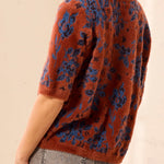 Elbow Sleeve Crew Neck Sweater - Maple Sweaters Tribal