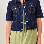 Elbow Sleeve Denim Jacket - Rinse - Sugar Babies Children's Boutique/Meg's Shoppe