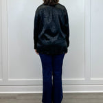 Electric Leopard Blouse - Black Tops Umgee