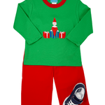 Elf Boys Knit Shirt - Green Boys Shirts + Polos Claire & Charlie