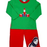 Elf Boys Knit Shirt - Green Boys Shirts + Polos Claire & Charlie