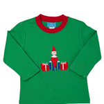 Elf Boys Knit Shirt - Green Boys Shirts + Polos Claire & Charlie
