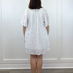 Eliza Eyelet Mini Dress - Off-White Short Dresses Jodifl