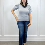Eloise Puff Sleeve Sweater - Heather Gray - Sugar Babies Children's Boutique/Meg's Shoppe