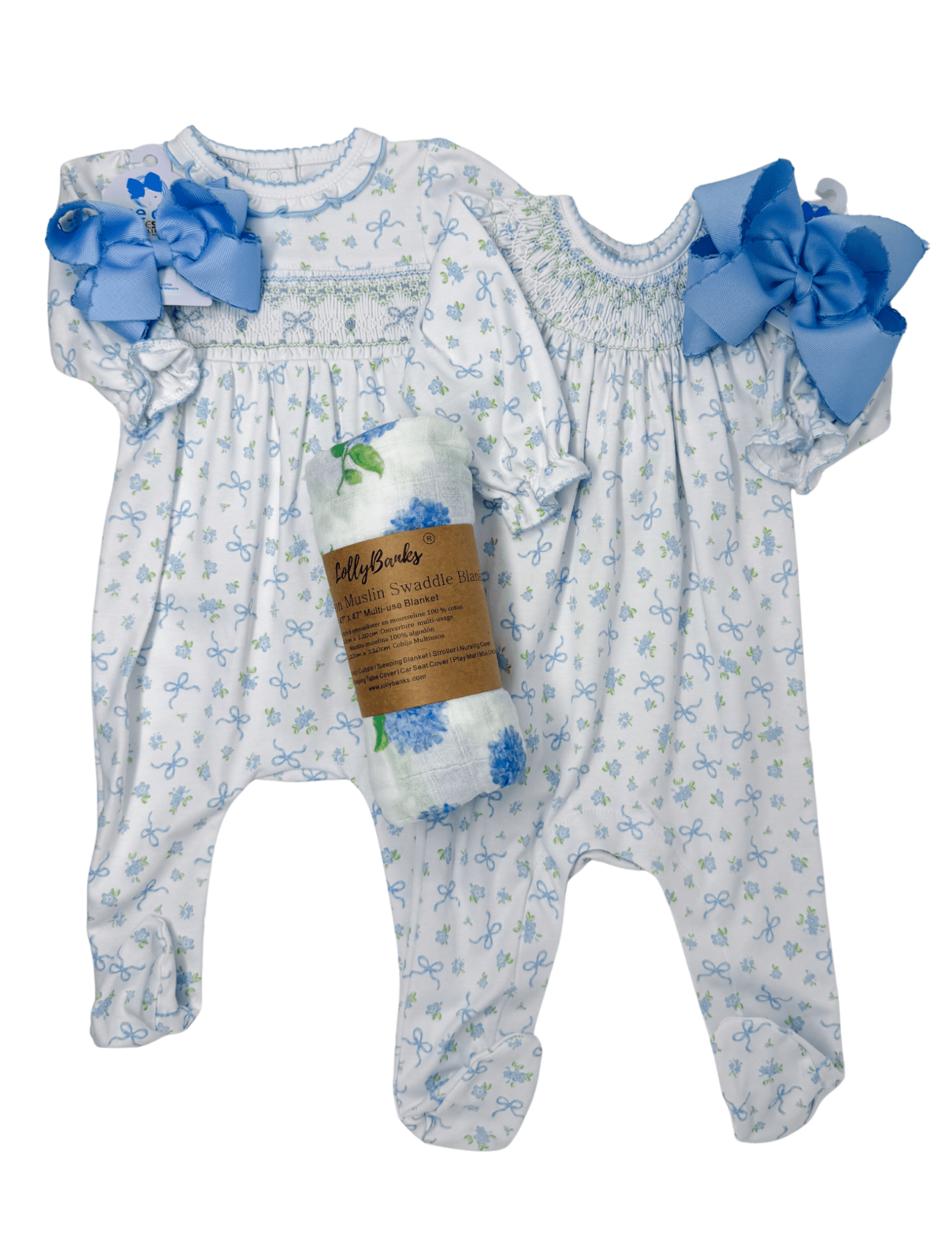 Eloise's Classics Sky Blue Bishop Footie Baby Sleepwear Magnolia Baby