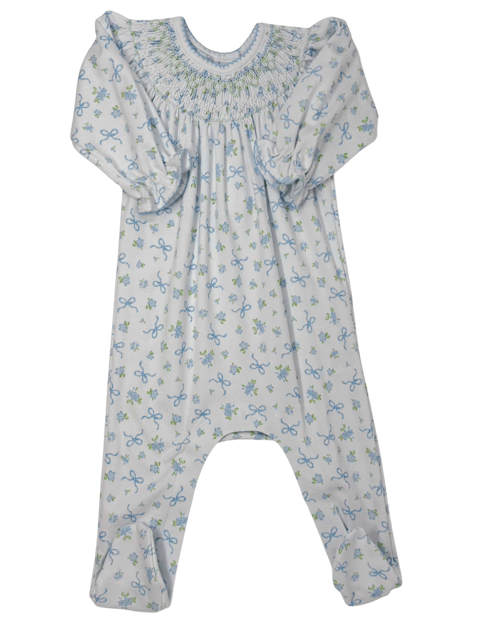 Eloise's Classics Sky Blue Bishop Footie Baby Sleepwear Magnolia Baby
