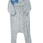 Eloise's Classics Sky Blue Smocked Footie Baby Sleepwear Magnolia Baby