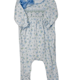 Eloise's Classics Sky Blue Smocked Footie Baby Sleepwear Magnolia Baby