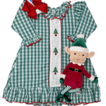 Embroidered Christmas Tree Gown Kids Pajamas Sweet Dreams