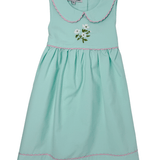 Embroidered Dogwood Flower Dress - Mint Girls Occasion Dresses Sweet Dreams