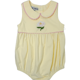 Embroidered Magnolia Flower Bubble - Yellow Girls Bubbles + Rompers Sweet Dreams