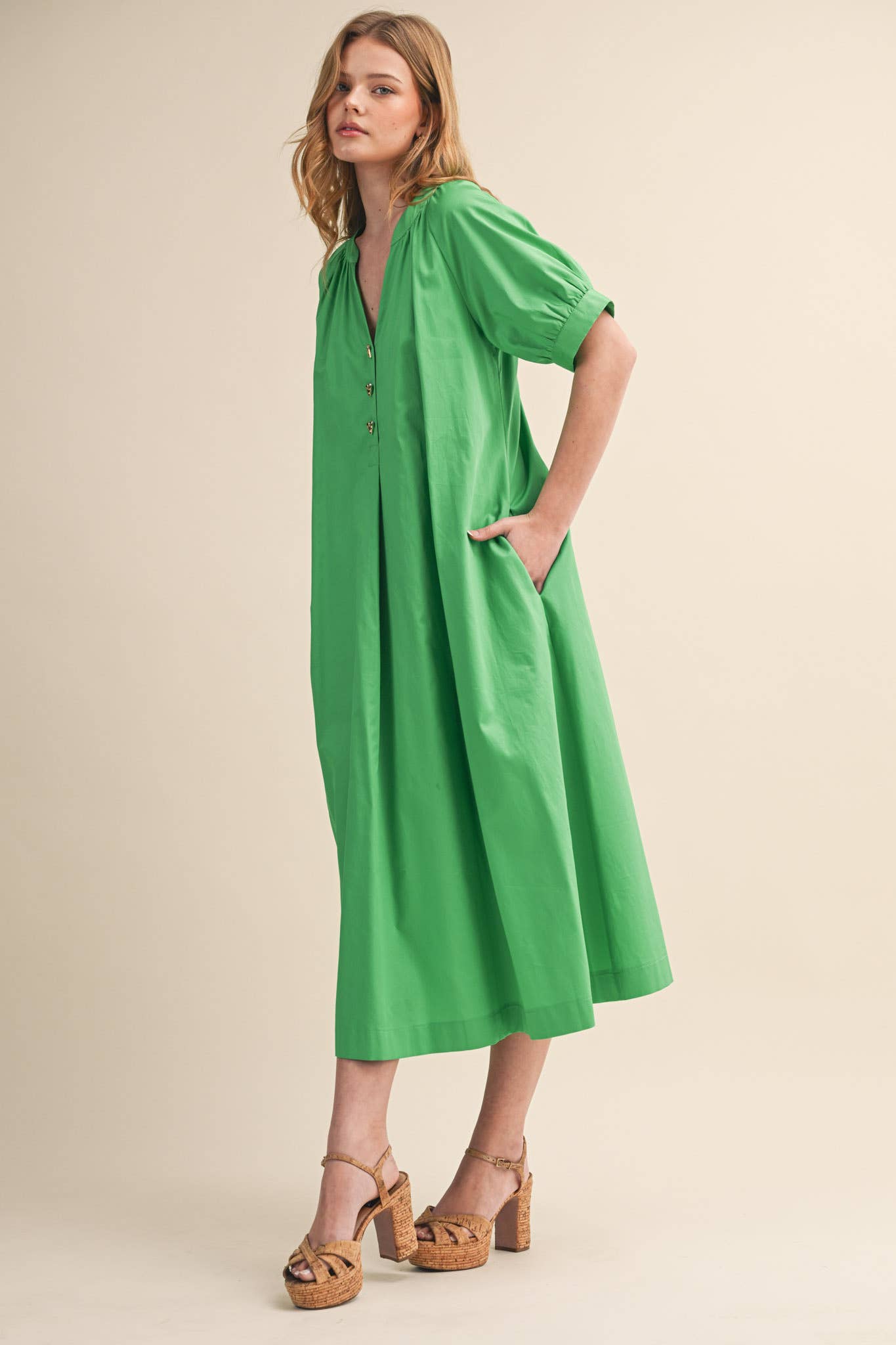 Emerald Daydream Midi Dress Long Dresses &MERCI