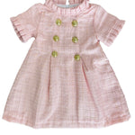 Emerson Dress - Lt. Pink Sparkle Tweed Girls Occasion Dresses The Oaks Apparel Company