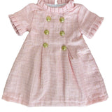 Emerson Dress - Lt. Pink Sparkle Tweed Girls Occasion Dresses The Oaks Apparel Company