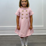 Emerson Dress - Lt. Pink Sparkle Tweed Girls Occasion Dresses The Oaks Apparel Company