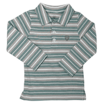 Emmett L/S Shirt - Grey & Green Boys Shirts + Polos Millie Jay