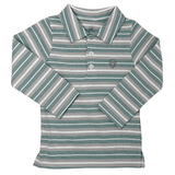 Emmett L/S Shirt - Grey & Green Boys Shirts + Polos Millie Jay