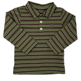 Emmett L/S Shirt - Olive & Brown Boys Shirts + Polos Millie Jay