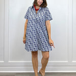 Enid Dress - Ornate Navy Short Dresses Duffield Lane