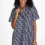 Enid Dress - Ornate Navy Short Dresses Duffield Lane